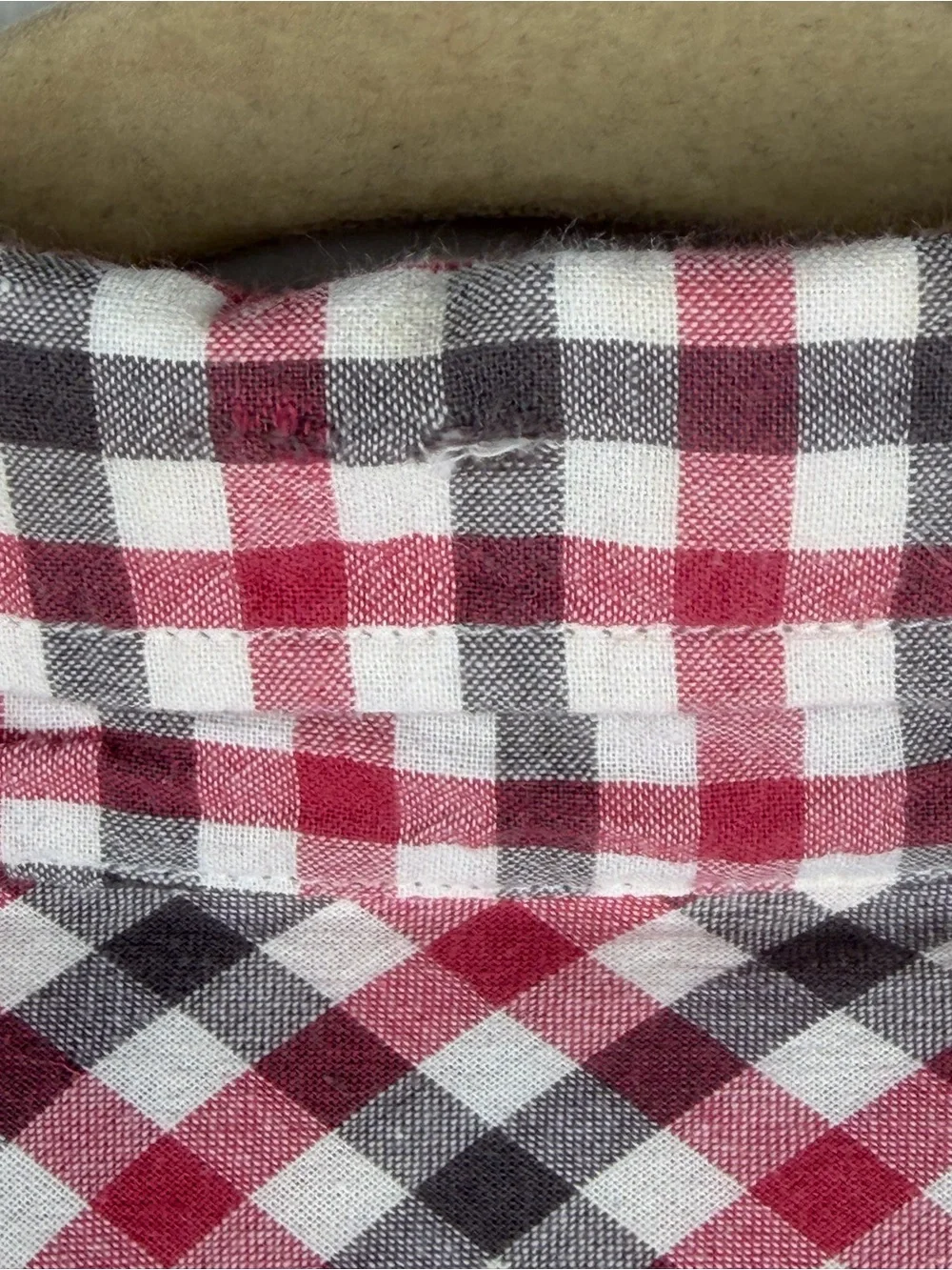 Polo by Ralph Lauren | Red, White & Grey Check Short-Sleeve Button-Down | XL